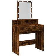 Shumee Dressing Table with LED Smoked Oak 80 × 41 × 144,5 cm - Dressing Table