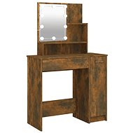 Shumee Dressing table with LED smoked oak 86,5 × 35 × 136 cm - Dressing Table