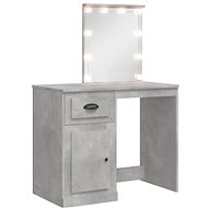 Shumee Dressing table with LED lighting concrete grey 90 × 42 × 132,5 cm - Dressing Table