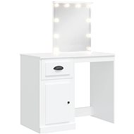 Shumee Dressing table with LED light white 90 × 42 × 132,5 cm - Dressing Table