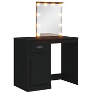 Shumee Dressing table with LED lighting black 90 × 42 × 132,5 cm - Dressing Table