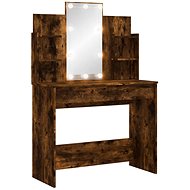 Shumee Dressing table with LED lighting smoked oak 96 × 40 × 142 cm - Dressing Table