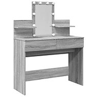 Shumee Dressing table with LED sonoma grey 100 × 40 × 130 cm - Dressing Table