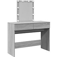 Shumee Dressing table with LED sonoma grey 100 × 40 × 130 cm, 848197 - Dressing Table