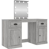 Shumee Dressing table with LED sonoma grey 130 × 50 × 132,5 cm - Dressing Table