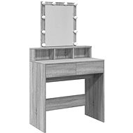 Shumee Dressing table with LED sonoma grey 80 × 41 × 144,5 cm - Dressing Table