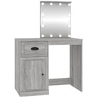 Shumee Dressing table with LED sonoma grey 90 × 50 × 132,5 composite - Dressing Table