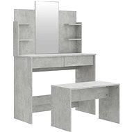 Shumee Dressing table set concrete grey 96 × 40 × 142 cm - Dressing Table