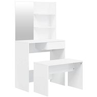 Shumee Dressing table set white with high gloss 74,5 × 40 × 141 cm - Dressing Table