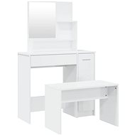 Shumee Dressing table set white with high gloss 86,5 × 35 × 136 cm - Dressing Table