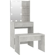 Shumee Dressing table set with LED concrete grey composite wood, 3114134 - Dressing Table