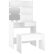 Shumee Dressing Table Set with LED White Composite Wood, 3114107 - Dressing Table