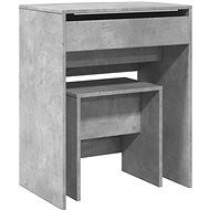 Shumee Dressing table with stool concrete grey 60 × 40 × 113,5 cm - Dressing Table