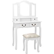 Shumee Dressing table with stool white 80 × 69 × 141 cm pavlovnia - Dressing Table