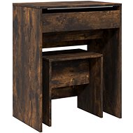 Shumee Dressing table with stool smoky oak 60 × 40 × 113,5 cm - Dressing Table