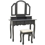 Shumee Dressing table with stool grey 100 × 40 × 146 cm pavlovnia - Dressing Table