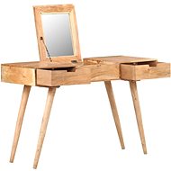 Shumee Dressing table with mirror 112 × 45 × 76 cm solid acacia - Dressing Table