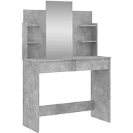 Shumee Dressing table with mirror concrete grey 96 × 39 × 142 cm - Dressing Table