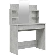 Shumee Dressing table with mirror concrete grey 96 × 40 × 142 cm - Dressing Table