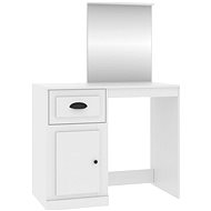 Shumee Dressing table with mirror white 90 × 50 × 132,5 cm composite - Dressing Table