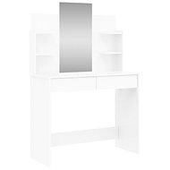 Shumee Dressing table with mirror white high gloss 96 × 39 × 142 cm - Dressing Table