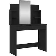 Shumee Dressing table with mirror black 96 × 39 × 142 cm - Dressing Table