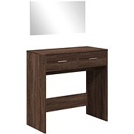 Shumee Dressing table with mirror brown oak 80 × 39 × 80 cm - Dressing Table