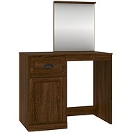 Shumee Dressing table with mirror brown oak 90 × 50 × 132,5 cm composite - Dressing Table