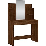 Shumee Dressing table with mirror brown oak 96 × 39 × 142 cm - Dressing Table