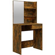 Shumee Dressing table with mirror smoked oak 74,5 × 40 × 141 cm - Dressing Table