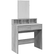 Shumee Dressing table with mirror sonoma grey 80 × 41 × 144,5 cm - Dressing Table