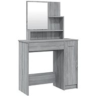 Shumee Dressing table with mirror sonoma grey 86,5 × 35 × 136 cm - Dressing Table