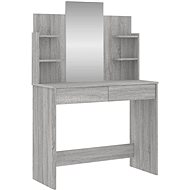 Shumee Dressing table with mirror sonoma grey 96 × 39 × 142 cm - Dressing Table