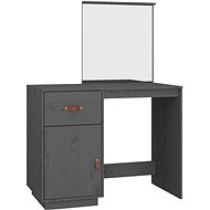Shumee Dressing table grey 95 × 50 × 134 cm solid pine wood - Dressing Table