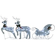 Shumee Christmas reindeer with sleigh 140 LEDs outdoor white - Christmas Lights