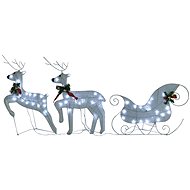 Shumee Christmas reindeer with sleigh 100 LEDs outdoor white - Christmas Lights