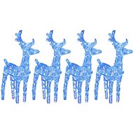 Shumee Christmas Reindeer 4 pcs, 160 blue LEDs acrylic - Christmas Lights