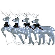 Shumee Christmas reindeer 4 pcs, white 80 LEDs - Christmas Lights