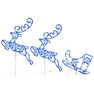 Shumee acrylic Christmas flying reindeer and sleigh 260 × 21 × 87 cm blue - Christmas Lights