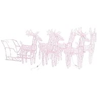 Shumee Christmas reindeer with sleigh 280 × 28 × 55 cm acrylic, 328524 - Christmas Lights