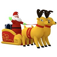 Shumee Christmas inflatable Santa and reindeer with LEDs 130 cm - Christmas Lights