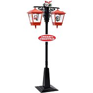 Shumee Christmas street lamp with santa black-red 81 × 40 × 188 cm PVC - Christmas Lights
