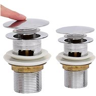 SHUMEE Washbasin drain with overflow chrome 6,4 × 6,4 × 9,1 cm - Sink Waste Outlet