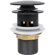 SHUMEE Washbasin drain with overflow grey 6,4 × 6,4 × 9,1 cm - Sink Waste Outlet
