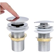 SHUMEE Washbasin drain without overflow chrome 6,4 × 6,4 × 9,1 cm - Sink Waste Outlet