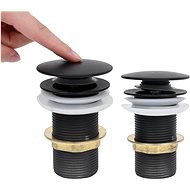 SHUMEE Umyvadlová výpusť bez přepadu černá 6,4 × 6,4 × 9,1 cm - Sink Waste Outlet