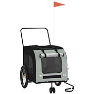 Shumee Dog bike trolley black and grey oxford fabric and iron XXXXII - Dog Bicycle Trailer