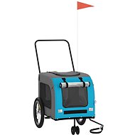 Shumee Dog bike cart blue and grey oxford fabric and iron XXXIII - Dog Bicycle Trailer