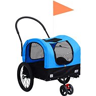 Shumee 2-in-1 blue and black dog trolley - Dog Bicycle Trailer