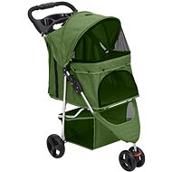 Shumee Folding dog stroller green, oxford fabric - Pet Stroller